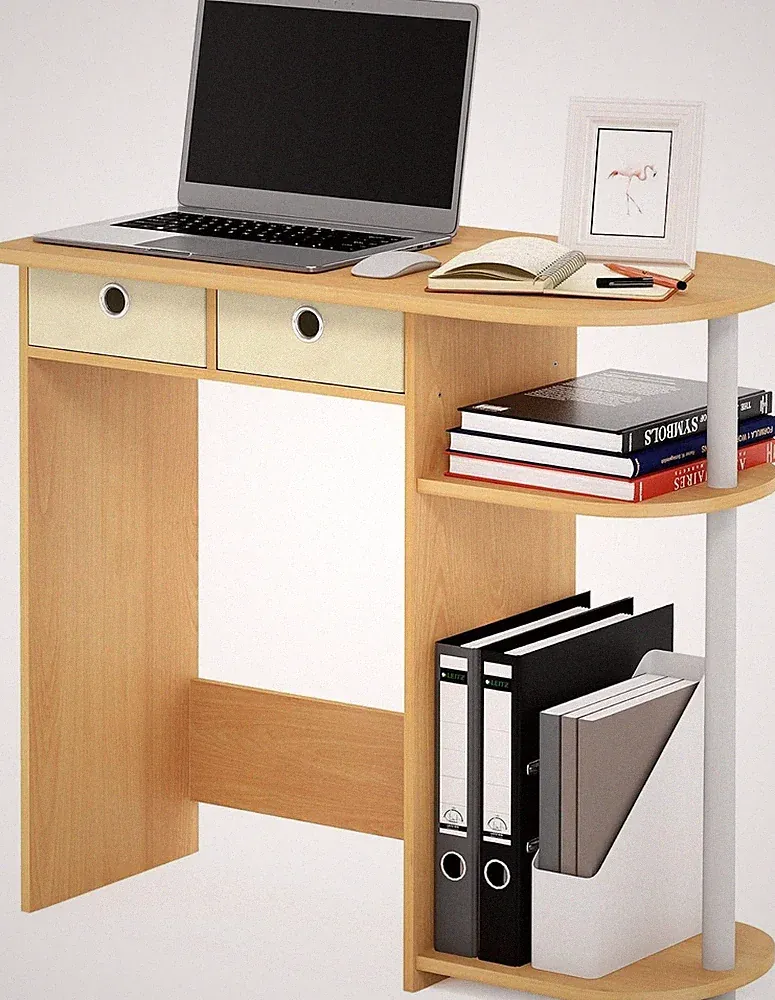 Compact 31.5" Gaming Desk with Dual Storage Shelves for Organized Workspaces