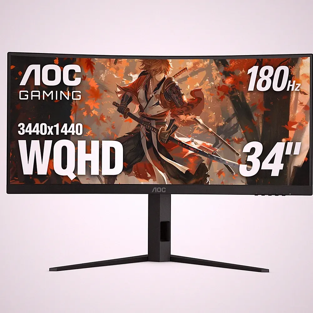 Competitive Gaming Monitor - AOC 34 Ultrawide Curved 180Hz UWQHD