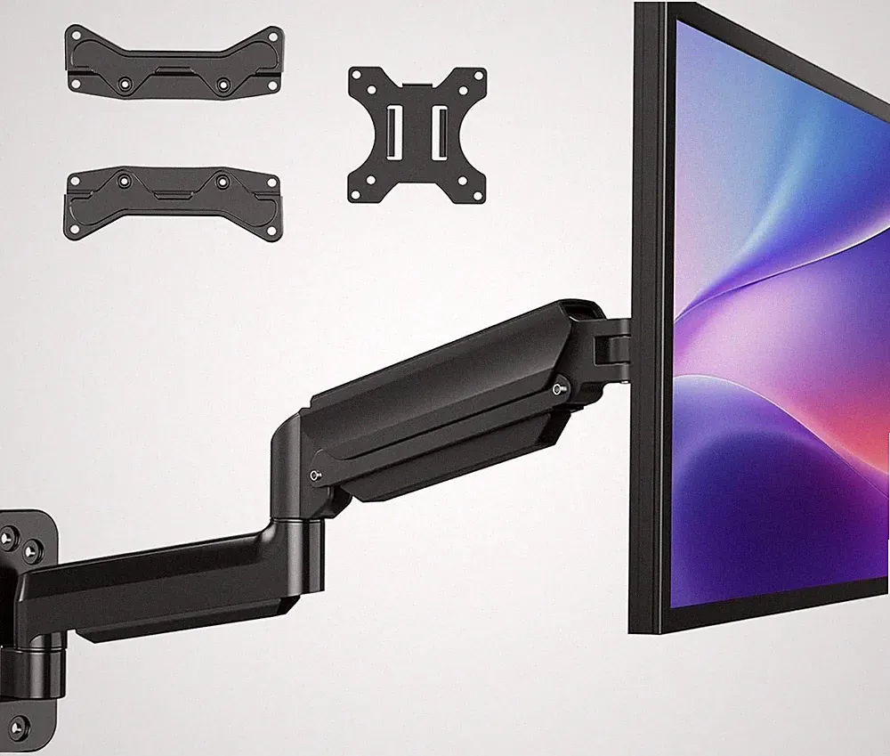 Computer Monitor Wall Mount for 22"-35" Screens, Gaming Wall Mount Monitor Arm H