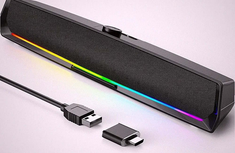 Computer Speakers for Desktop,PC Speakers Gaming Sound bar with Colorful