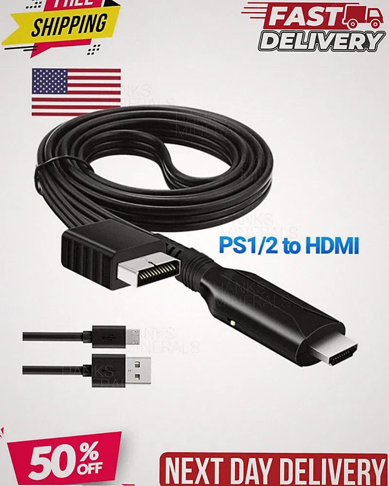 Converter PS2 To HDMI HD 1080P Cable AV Adapter Compatible With Sony PS1/PS2