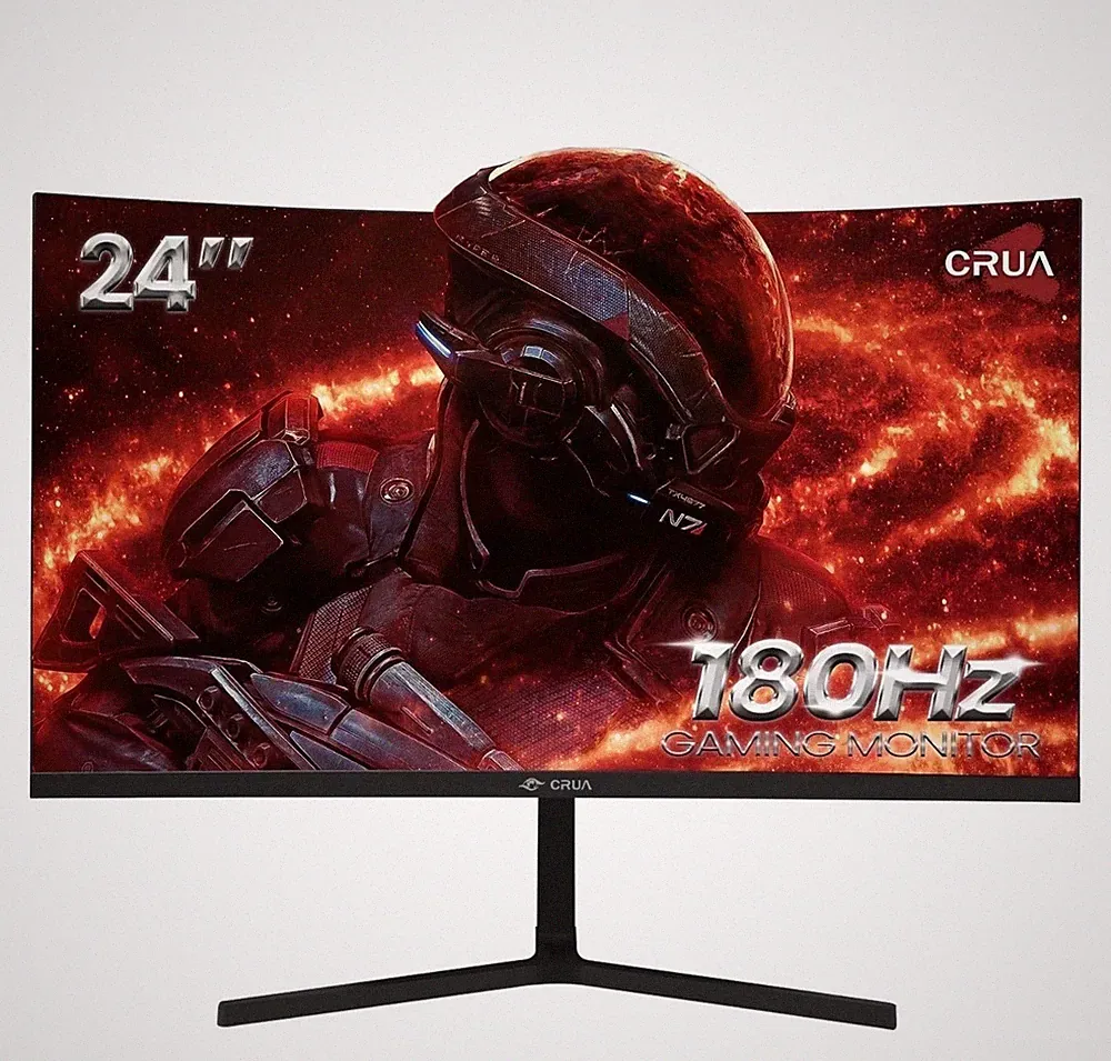 CRUA 24" 165Hz/180Hz Curved Gaming Monitor,FHD 1080PComputer...