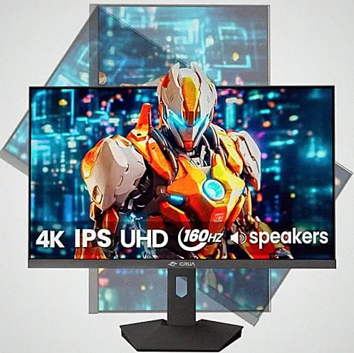 CRUA 27” 4K Gaming Monitor, UHD 3840x2160 160Hz, Black