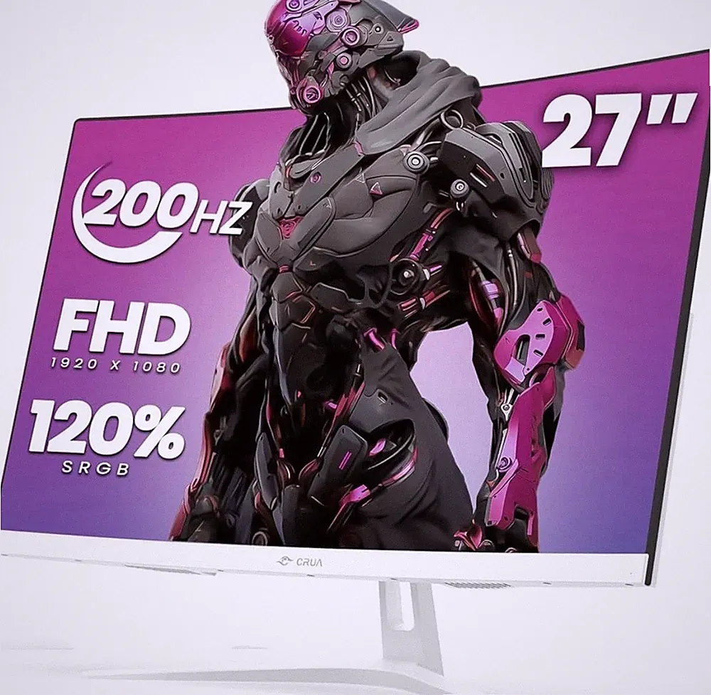 CRUA 27” Curved Gaming monitor, FHD 1920*1080P, 165/200 Hz, 1800R VA Screen