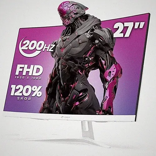 CRUA 27" White Curved Gaming Monitor