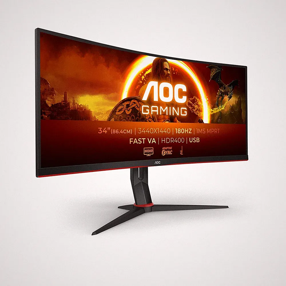 CU34G2XPD/BK 34 Inch Curved, UWQHD USB Hub Gaming Monitor, 180Hz, Fast VA Pan...