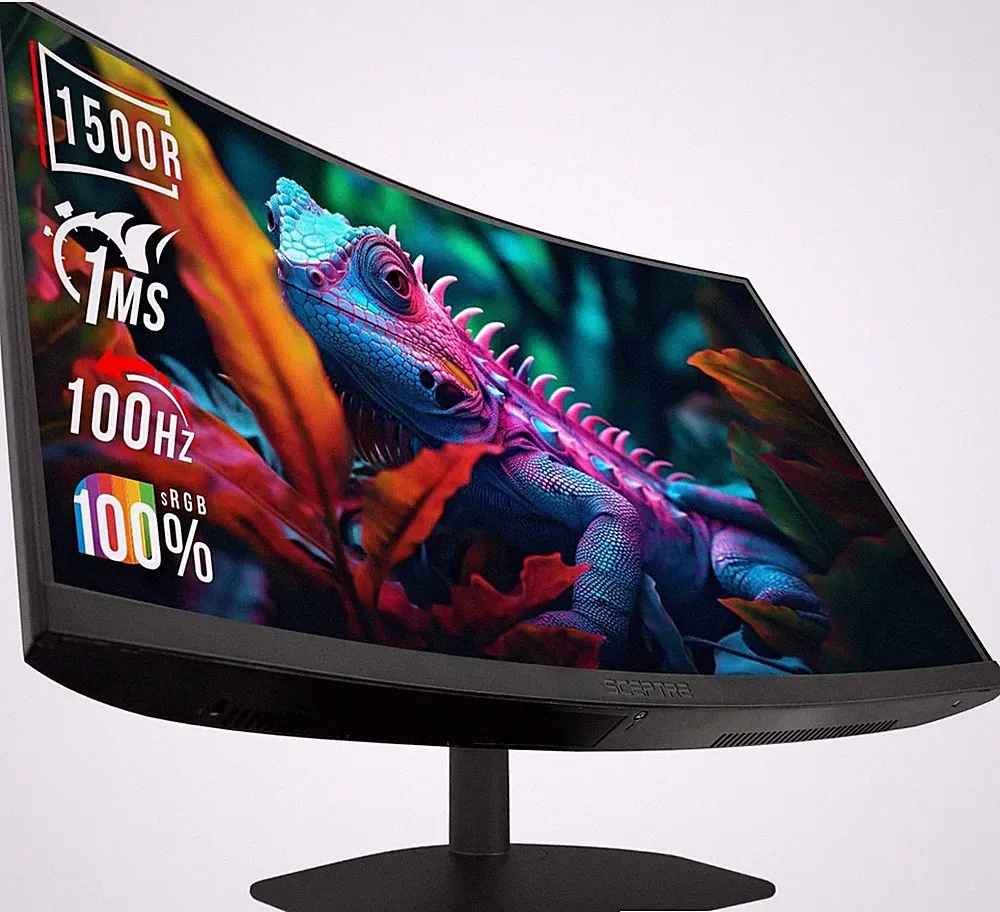 Curved 24" Gaming Monitor 1500R, 100Hz, Eye Care, Built-In Speakers, Black