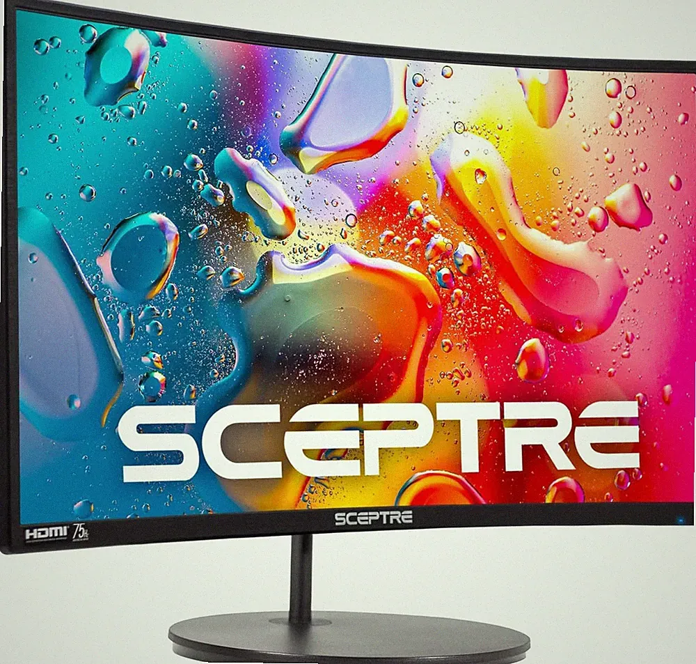 Curved 24-inch Gaming Monitor 1080p HDMI VGA Speakers VESA Wall Mount Black