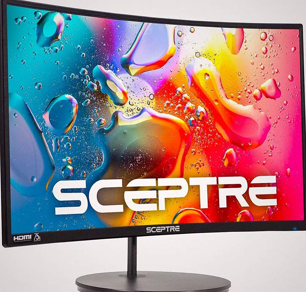 Curved 24-Inch Gaming Monitor 1080P R1500 98% Srgb HDMI X2 VGA Build-In Speakers