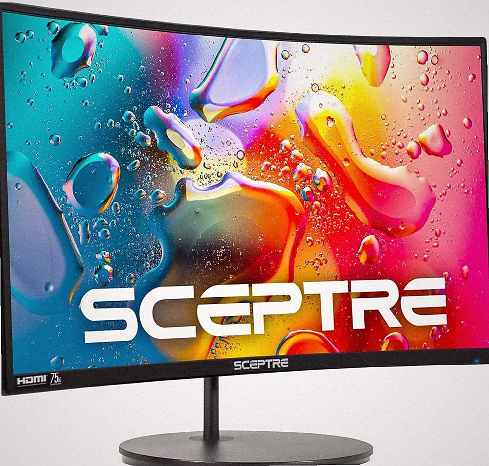 Curved 24-Inch Gaming Monitor 1080P R1500 98% Srgb HDMI X2 VGA Build-In Speakers
