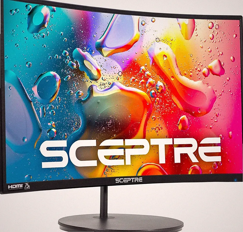 Curved 24-Inch Gaming Monitor 1080P R1500 98% Srgb HDMI X2 VGA Build-In Speakers