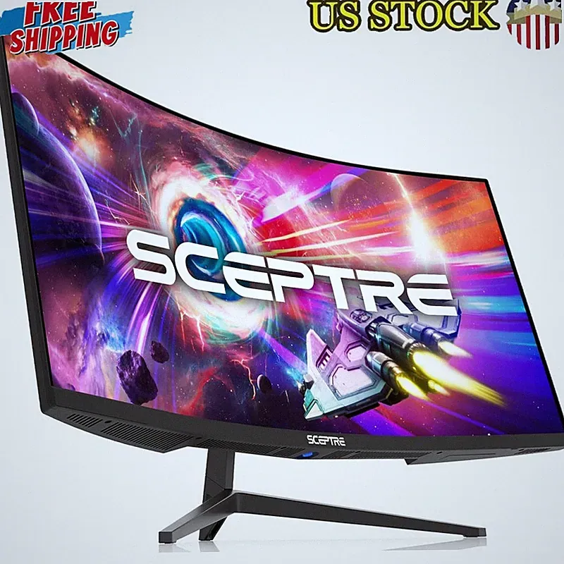 Curved 34 Inch WQHD Ultrawide Monitor 165Hz 1ms Black Colorful Backlight Machine