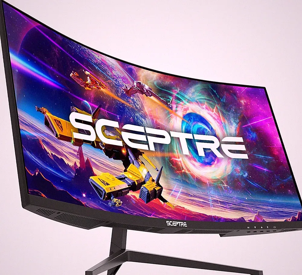 Curved Gaming Monitor 30 2560x1080 21 9 200Hz HDMI Metal Black Sceptre 30-inch