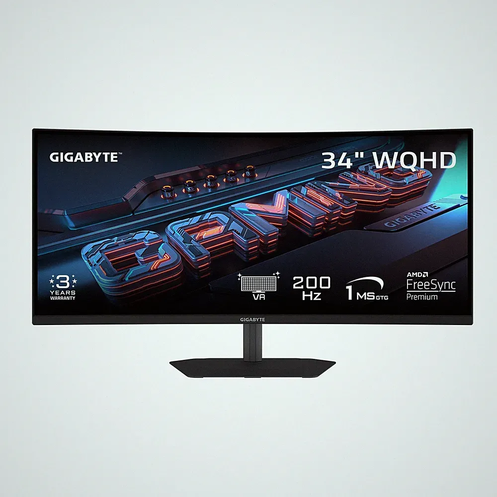 Curved Gaming Monitor 34 VA 200Hz WQHD G34WQC2 Gigabyte computer desktop display