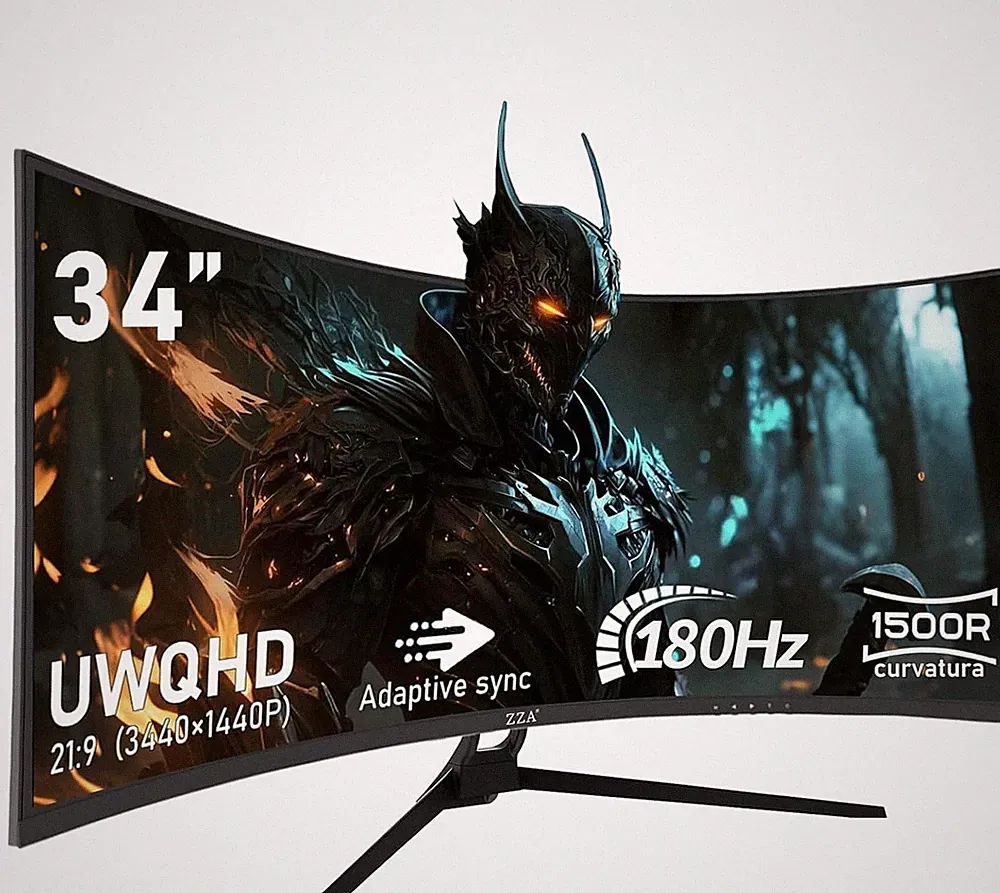 Curved Monitor 34 Inch 3440x1440 180Hz 1500R Gaming VA Panel Z34B UltraWide Rate