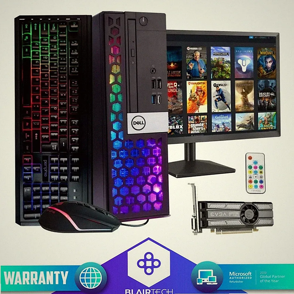 Customizable Dell Desktop Computer Gaming PC up to 16GB Ram 512GB SSD GT 1030