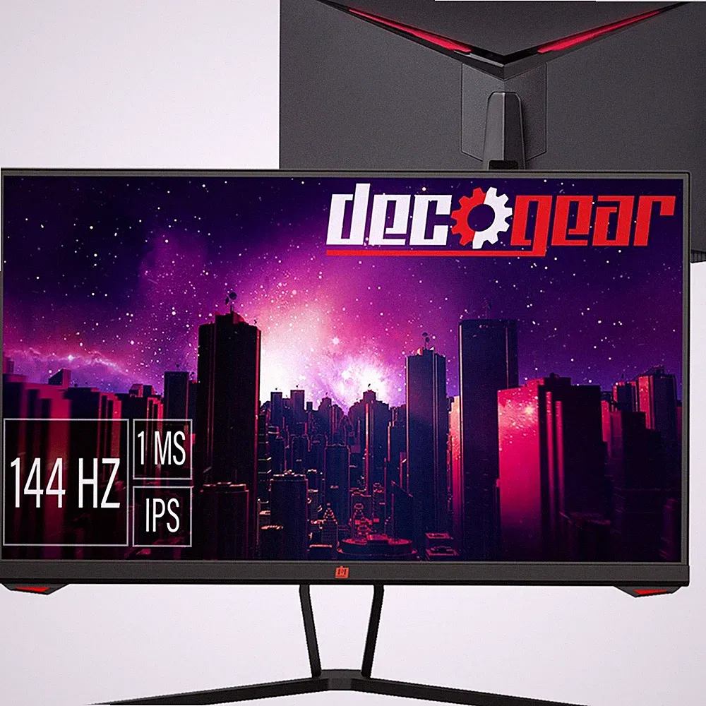 Deco Gear 25" Gaming Monitor, 1080P FHD, IPS AHVA AdaptiveSync Panel, 144Hz, 1ms