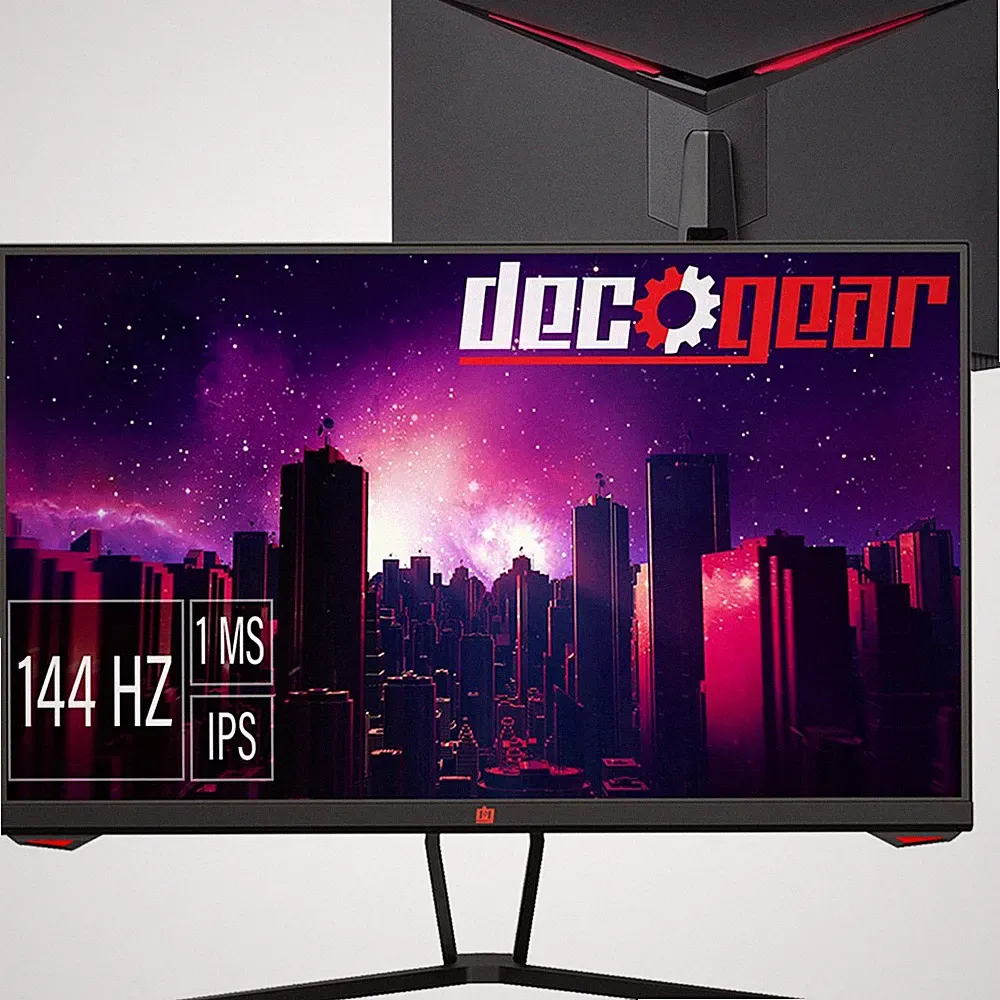 Deco Gear 25" Gaming Monitor, 1080P FHD, IPS AHVA AdaptiveSync Panel, 144Hz, 1ms