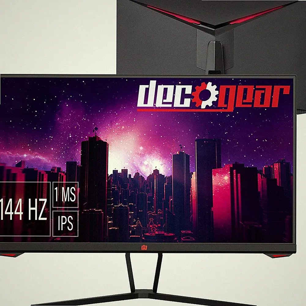 Deco Gear 25" Gaming Monitor, 1080P FHD, IPS AHVA AdaptiveSync Panel, 144Hz, 1ms