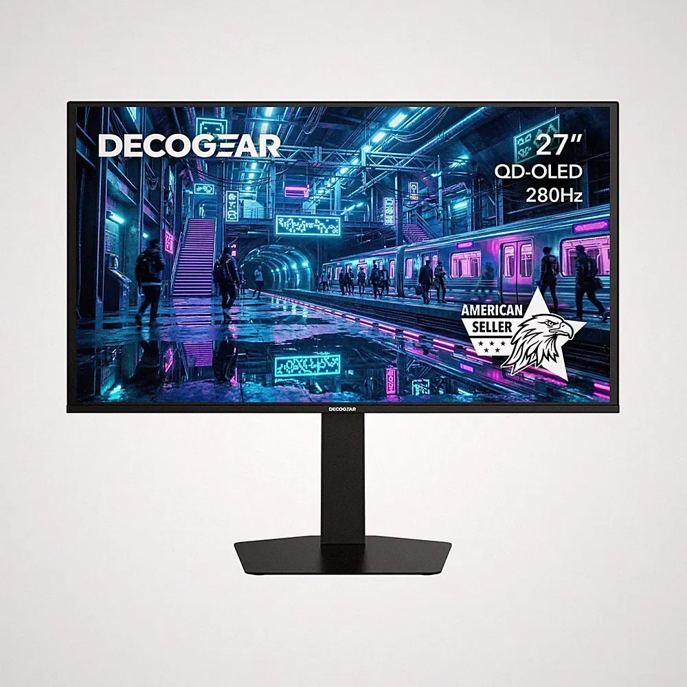 Deco Gear 27" QHD OLED Gaming Monitor 280Hz 0.03ms HDR400 HDMI 2.1/DP 1.4