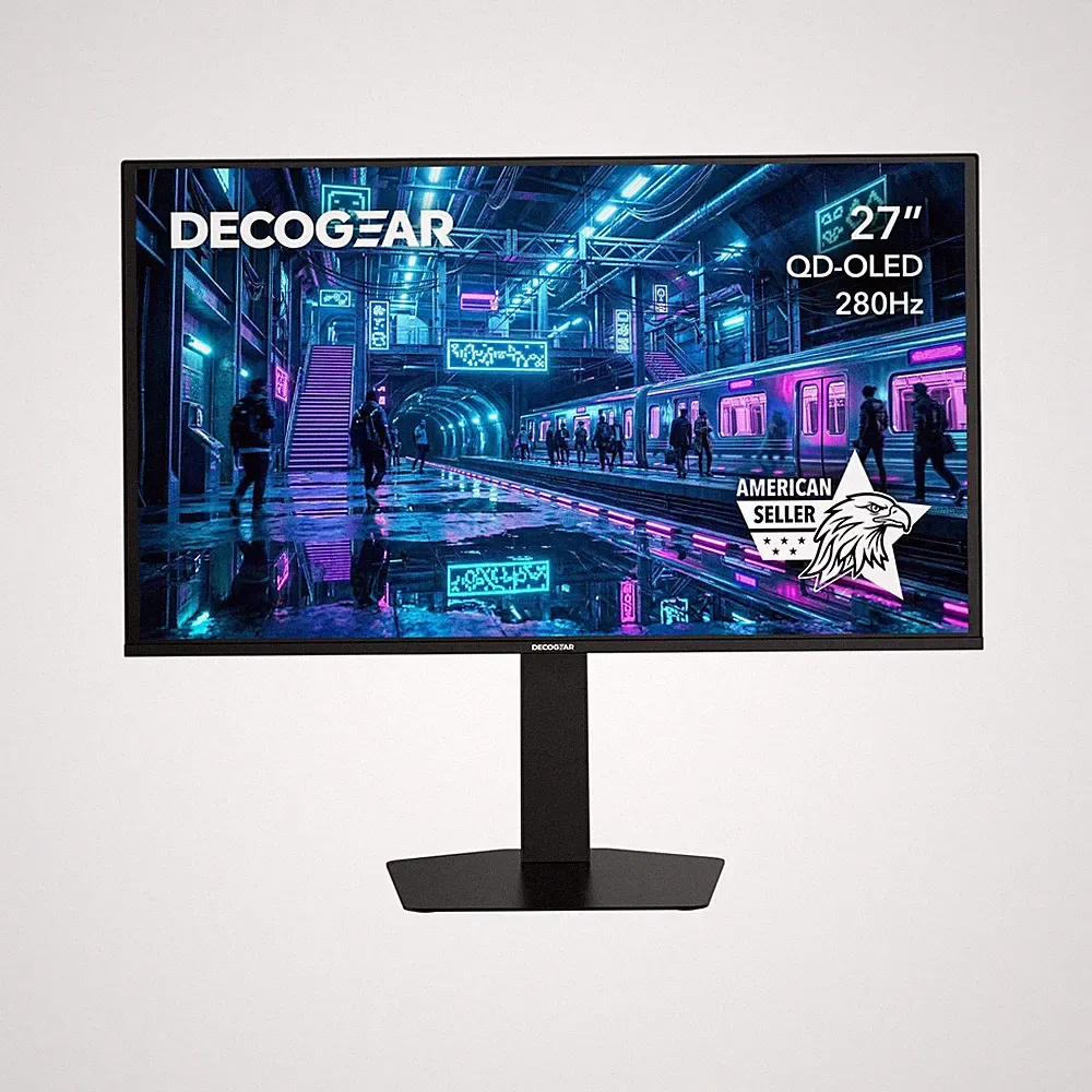 Deco Gear 27" QHD OLED Gaming Monitor 280Hz 0.03ms HDR400 HDMI 2.1/DP 1.4