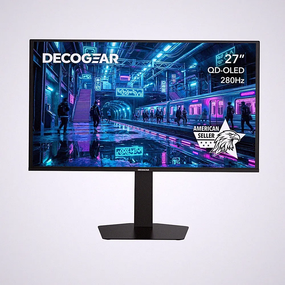 Deco Gear 27" QHD OLED Gaming Monitor 280Hz 0.03ms HDR400 HDMI 2.1/DP 1.4