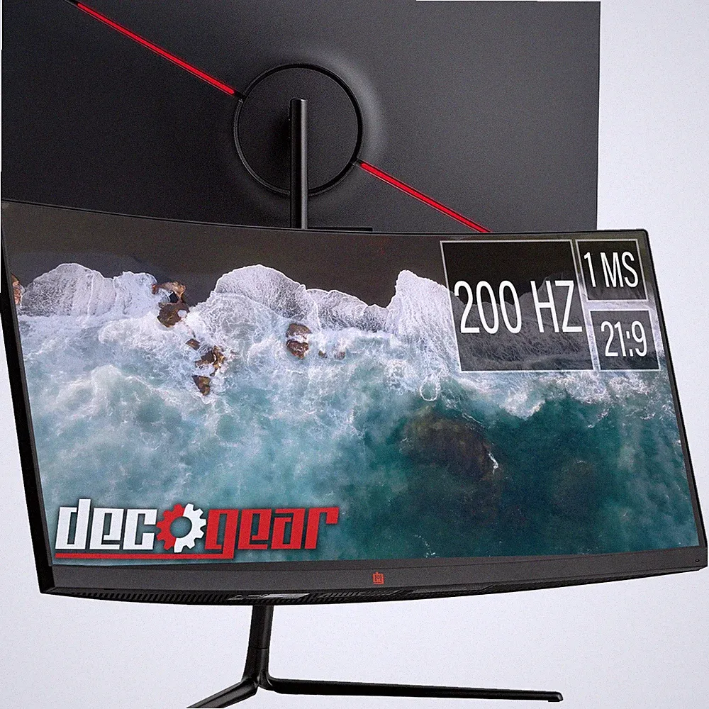 Deco Gear 30" Curved Monitor, 200 Hz, MPRT for Professionals and Gaming Open Box