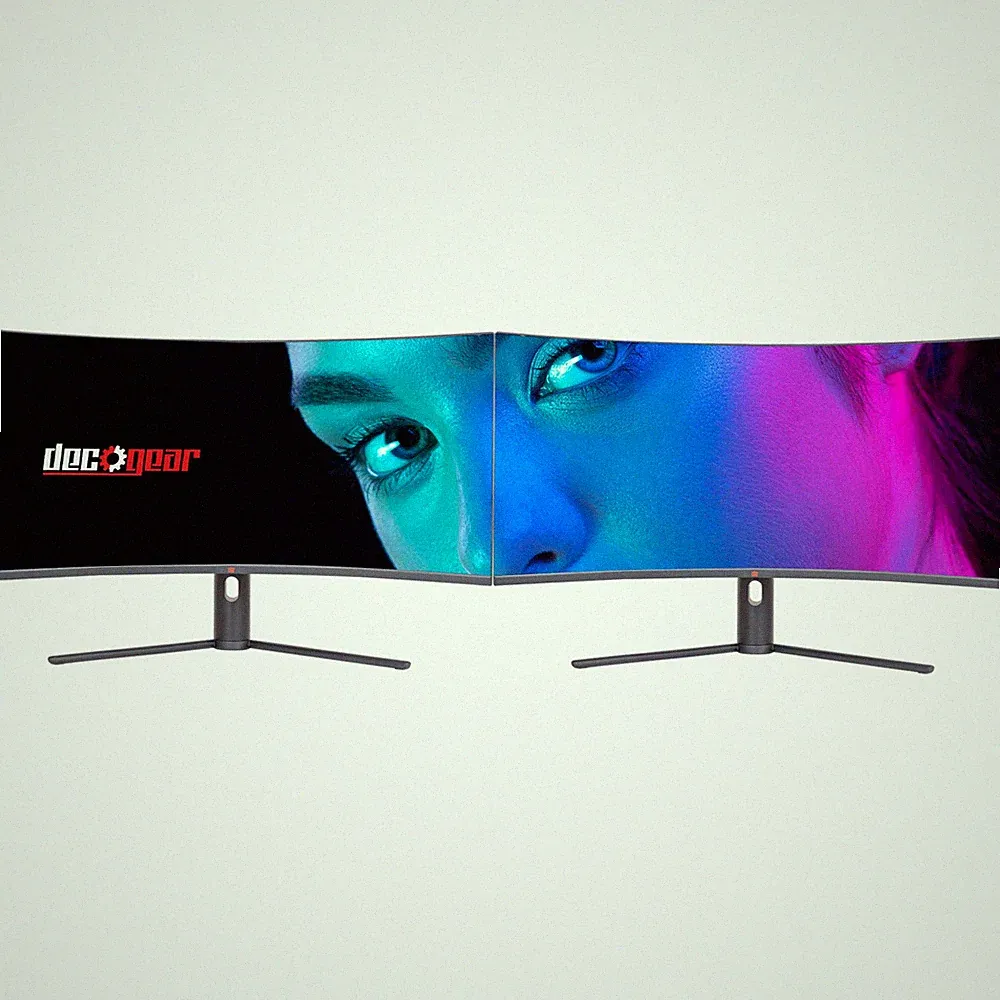 Deco Gear 34" 3440x1440 21:9 Ultrawide Curved Monitor, 180Hz, 4000:1, 6ms, 2-PK