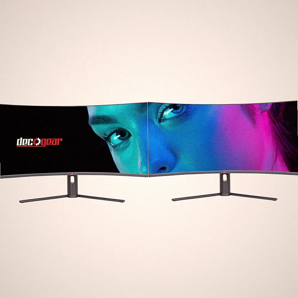 Deco Gear 34" 3440x1440 21:9 Ultrawide Curved Monitor, 180Hz, 4000:1, 6ms, 2-PK