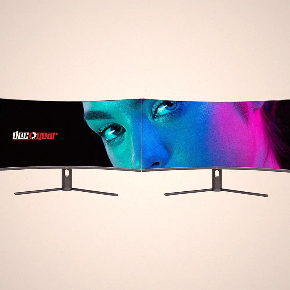 Deco Gear 34" 3440x1440 21:9 Ultrawide Curved Monitor, 180Hz, 4000:1, 6ms, 2-PK