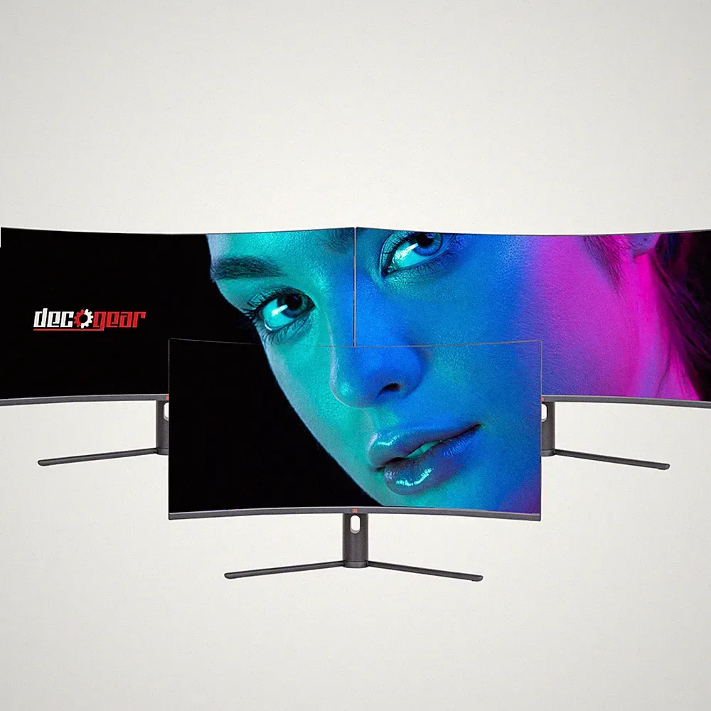 Deco Gear 34" 3440x1440 21:9 Ultrawide Curved Monitor, 180Hz, 4000:1, 6ms, 3-PK
