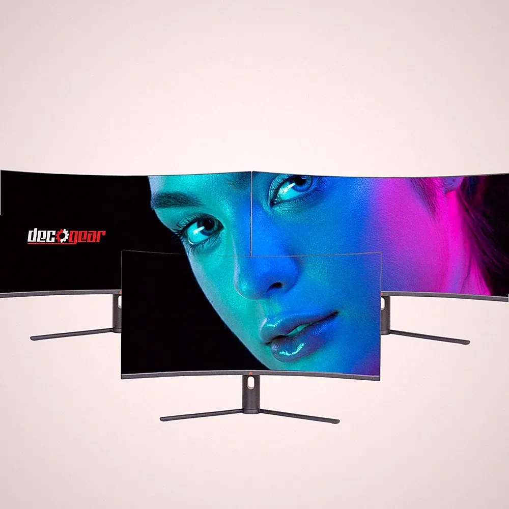 Deco Gear 34" 3440x1440 21:9 Ultrawide Curved Monitor, 180Hz, 4000:1, 6ms, 3-PK