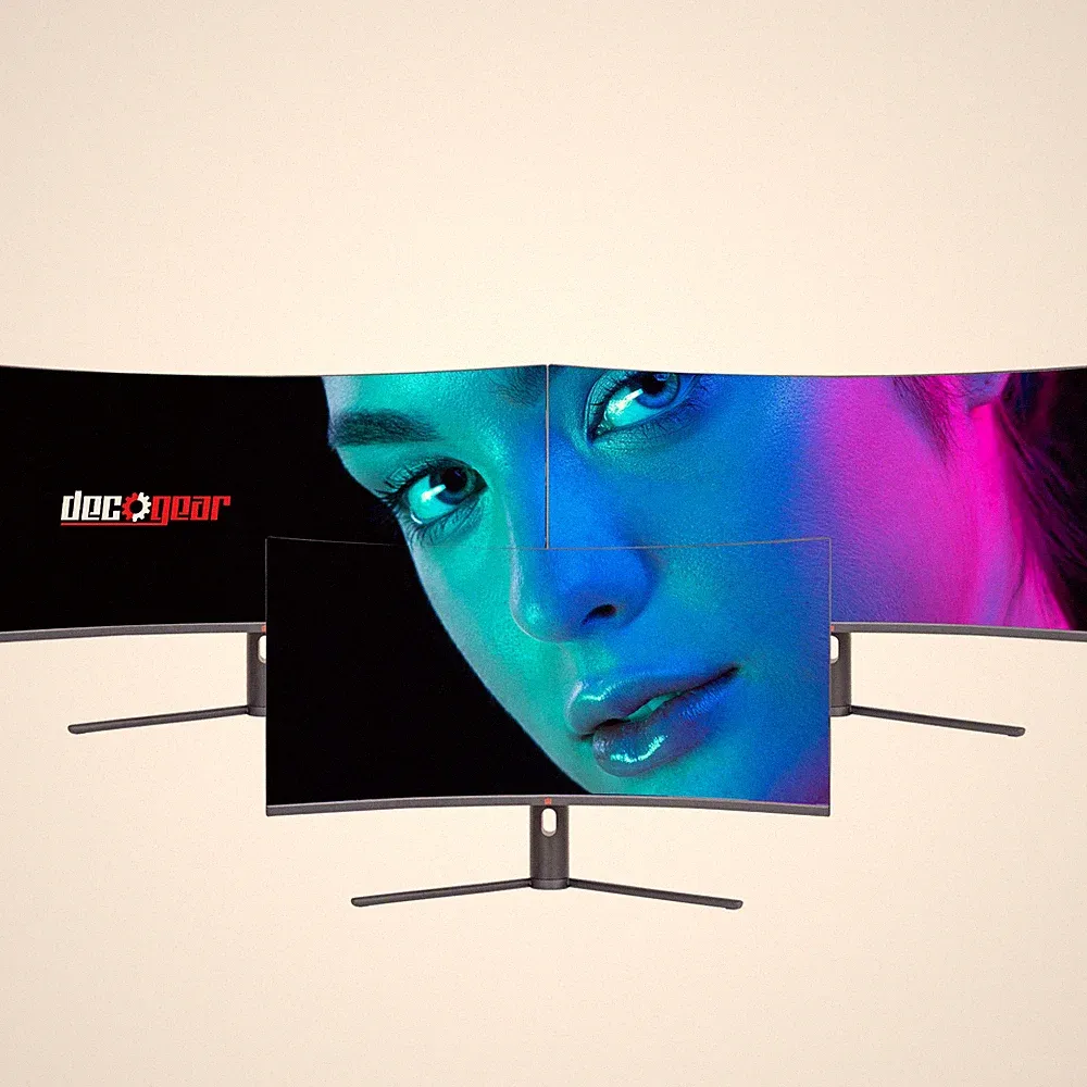 Deco Gear 34" 3440x1440 21:9 Ultrawide Curved Monitor, 180Hz, 4000:1, 6ms, 3-PK
