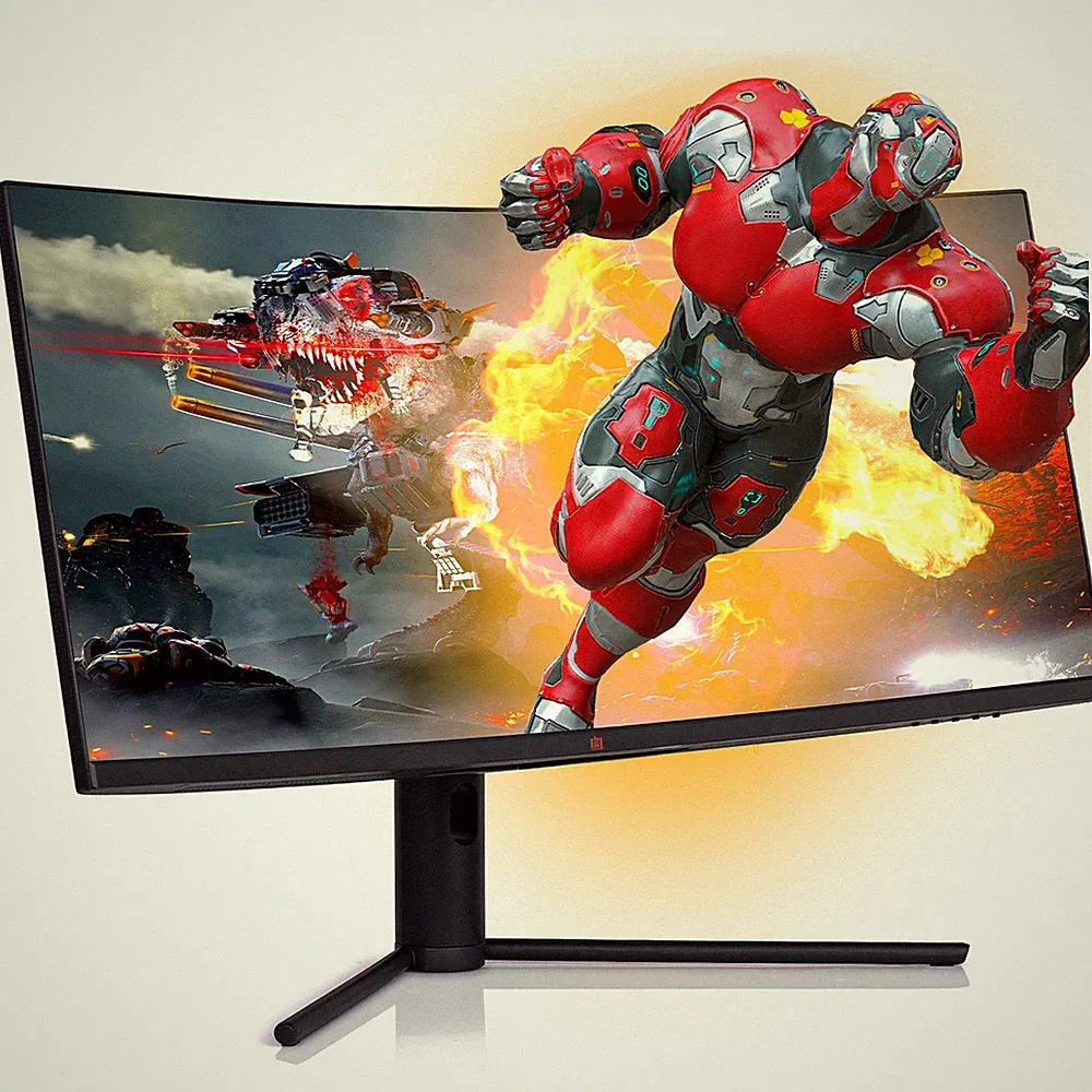 Deco Gear 34" 3440x1440 21:9 Ultrawide Curved Monitor, 180Hz, HDR10, 4000:1, 6ms