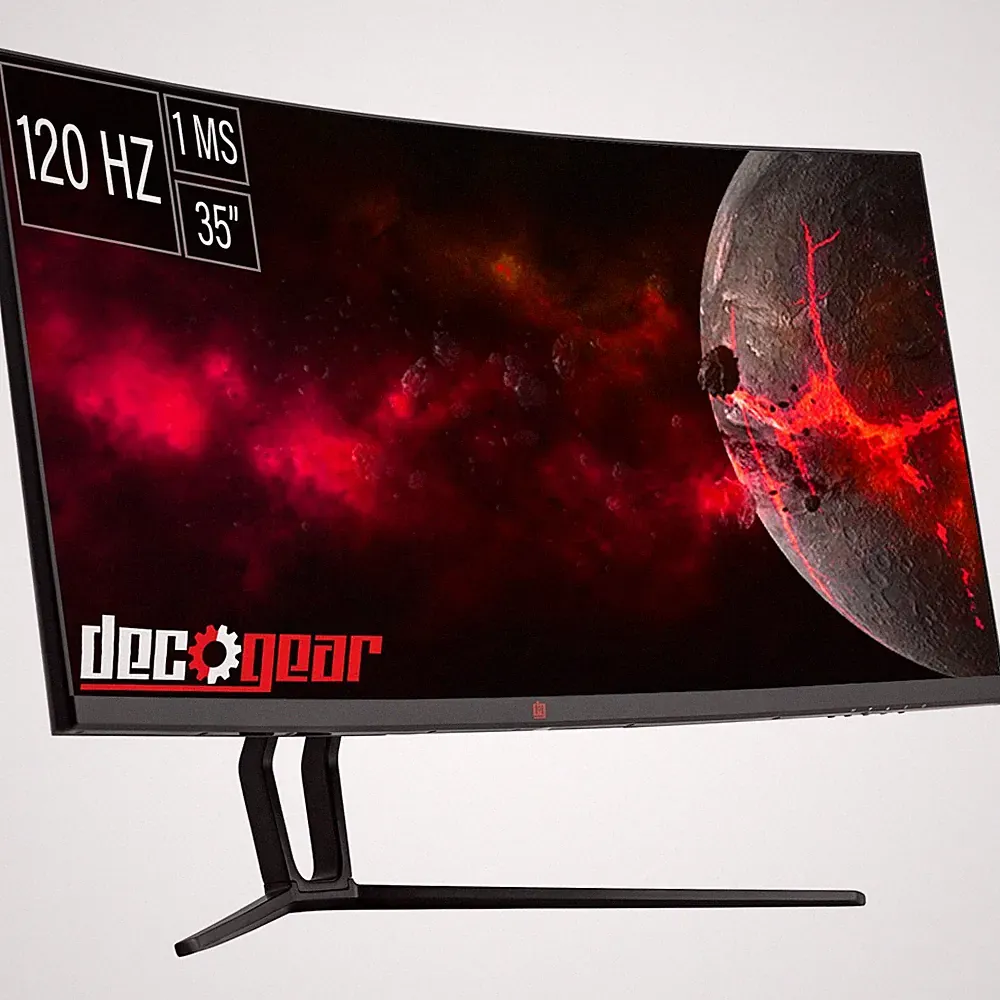 Deco Gear 35" Curved Gaming Ultrawide Monitor, 3440x1440, 120 Hz, 1ms MPRT, (Ope