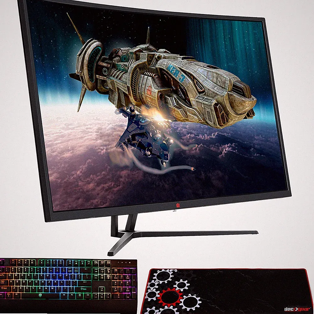Deco Gear 39" 2560x1440 Curved Gaming Monitor w/ Mechanical Keyboard + Mouse Pad