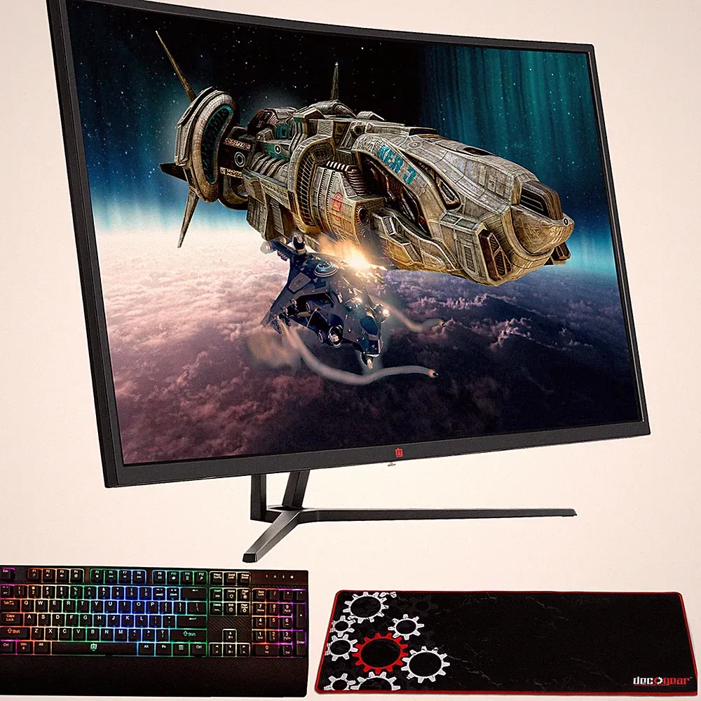 Deco Gear 39" 2560x1440 Curved Gaming Monitor w/ Mechanical Keyboard + Mouse Pad