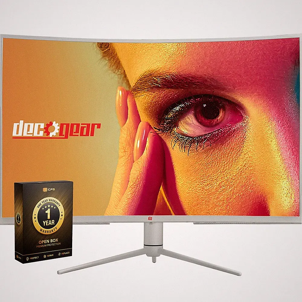 Deco Gear 39" Curved Ultrawide Gaming Monitor White (Open Box) + 1 Year Warranty