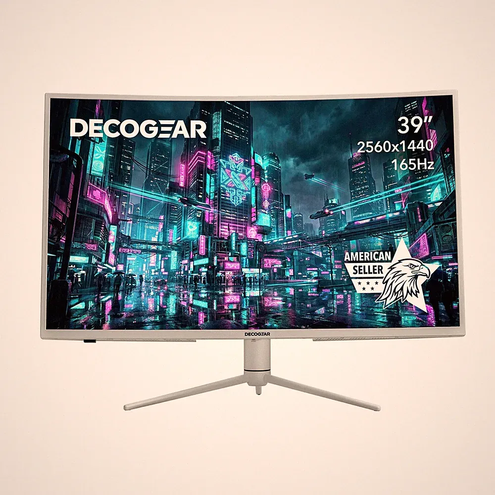 deco gear 39" curved widescreen gaming monitor, 2560x1440 & 165hz