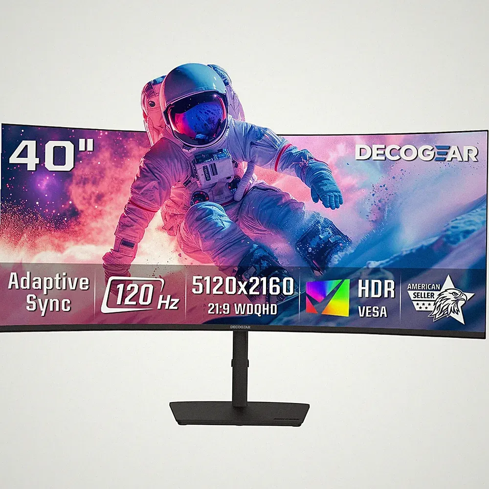 Deco Gear 40 5K2K Nano IPS Monitor | 5120×2160 UltraWide 21:9 Display, 120 Hz