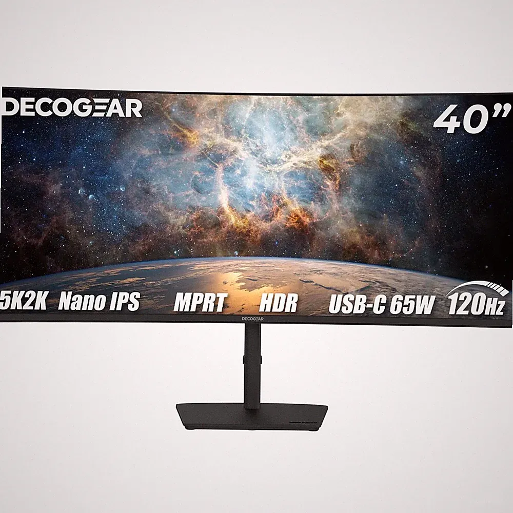 Deco Gear 40" Curved IPS Monitor, 5120x2160, 120Hz, R2500, Type-C 65W, USB Hub