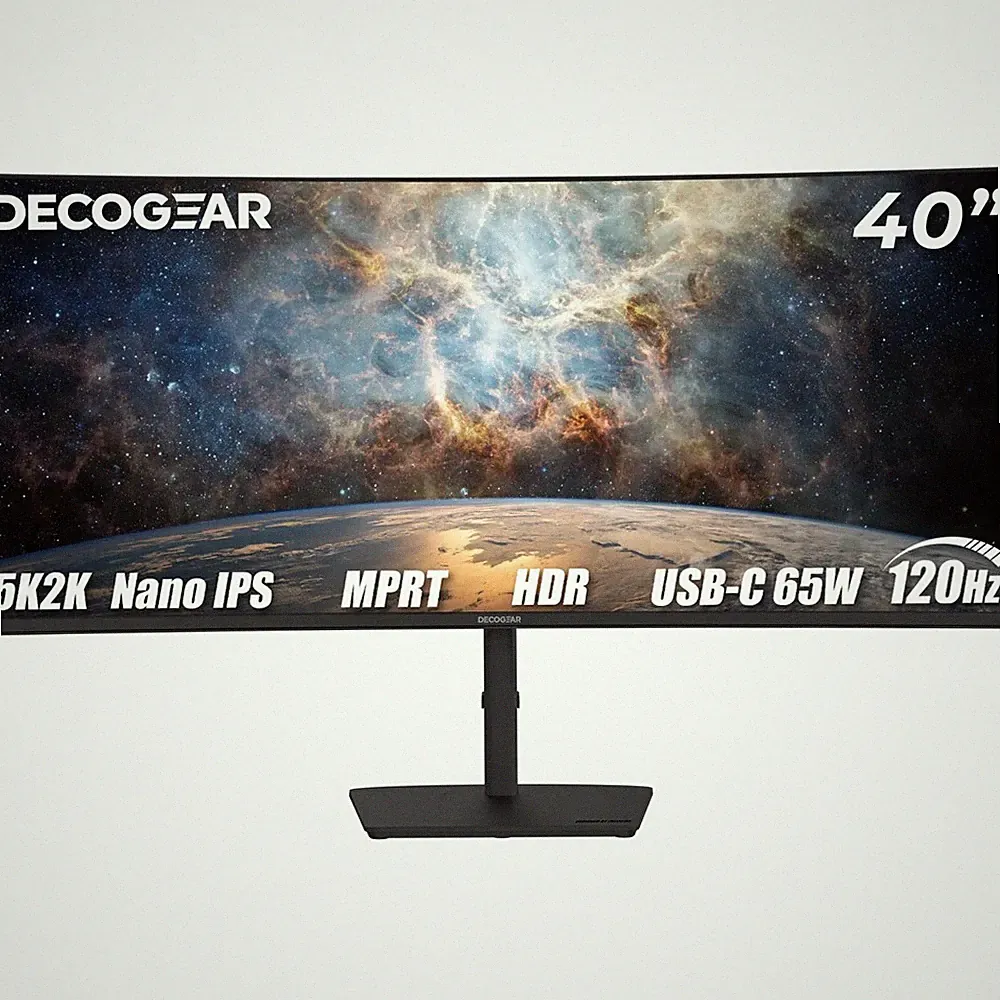 Deco Gear 40" Curved IPS Monitor, 5120x2160, 120Hz, R2500, Type-C 65W, USB Hub