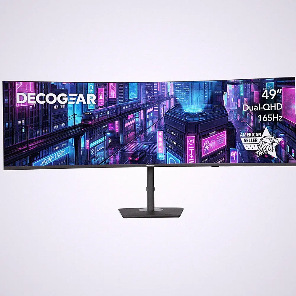 Deco Gear 49" Curved Ultrawide DQHD Gaming Monitor, 32:9, 165 Hz, 1500R