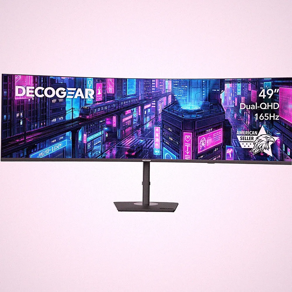 Deco Gear 49" Curved Ultrawide DQHD Gaming Monitor, 32:9, 165 Hz, 1500R