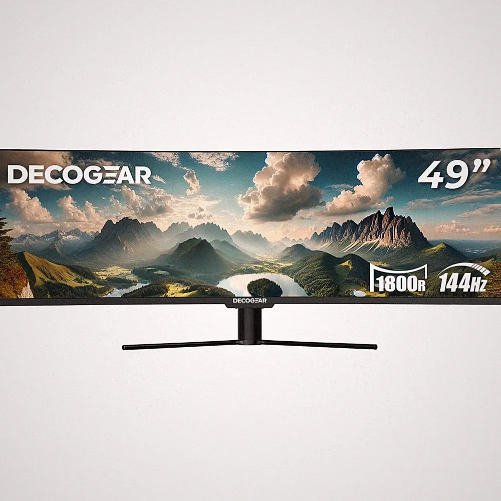 Deco Gear 49" Curved Ultrawide LED 3840x1080 144Hz FreeSync 4ms Gaming Monitor