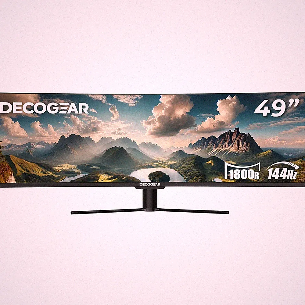Deco Gear 49" Curved Ultrawide LED 3840x1080 144Hz FreeSync 4ms Gaming Monitor