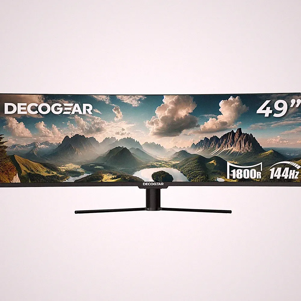 Deco Gear 49" Curved Ultrawide LED 3840x1080 144Hz FreeSync 4ms Gaming Monitor