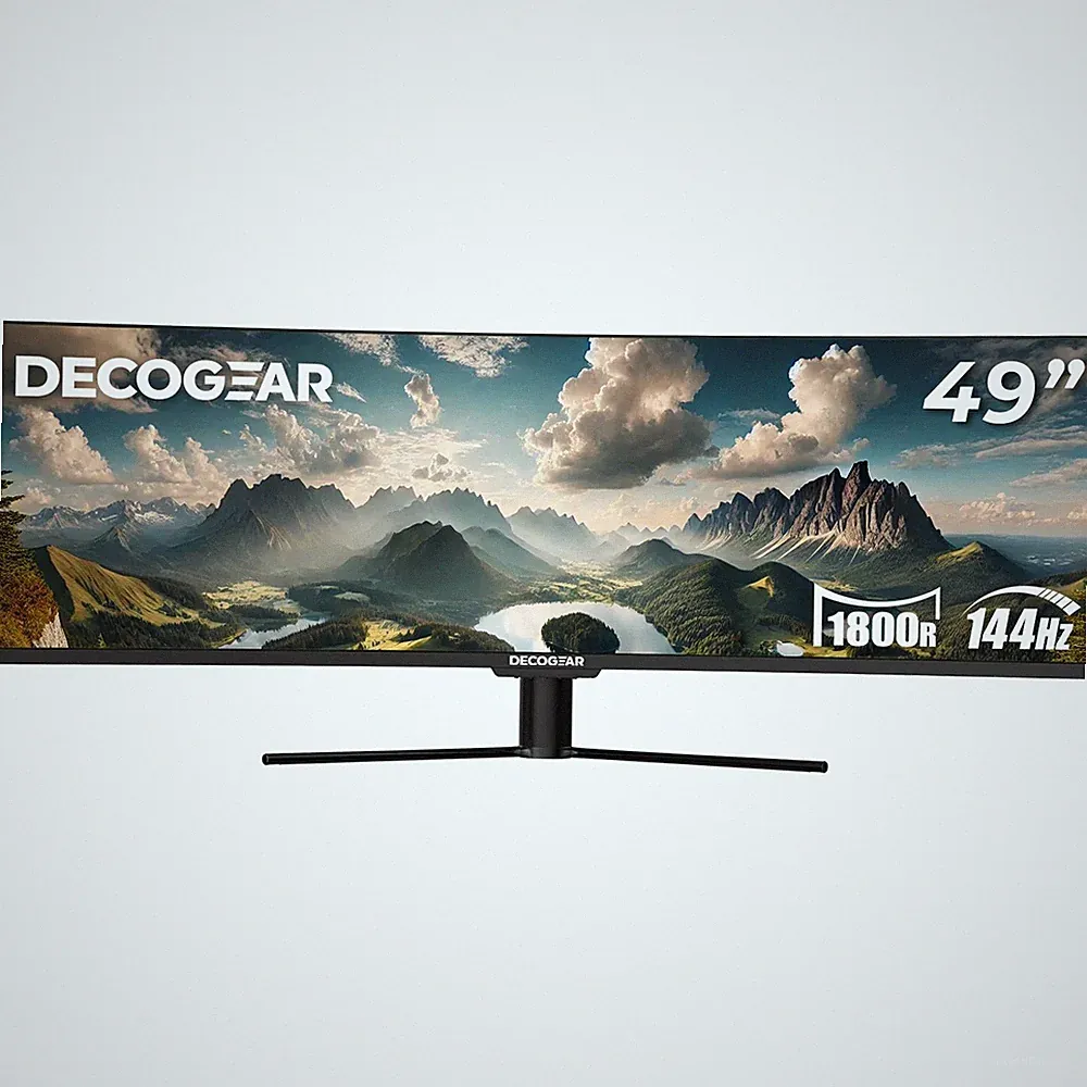 Deco Gear 49" Curved Ultrawide LED 3840x1080 144Hz FreeSync 4ms Gaming Monitor