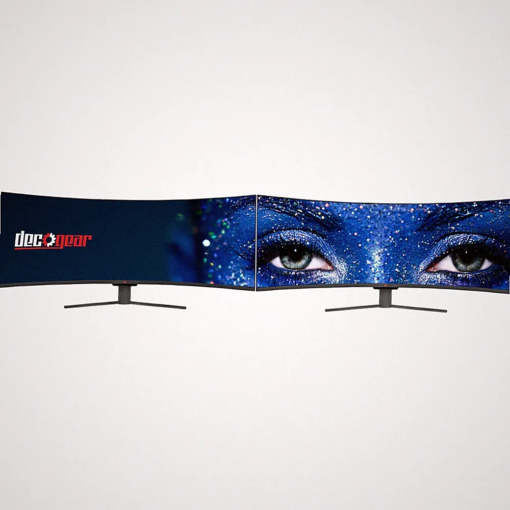 Deco Gear 49" Curved Ultrawide LED 3840x1080 32:9 FreeSync Gaming Monitor 2-Pack