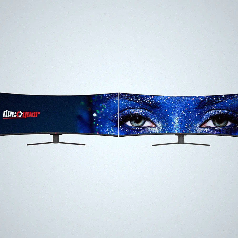 Deco Gear 49" Curved Ultrawide LED 3840x1080 32:9 FreeSync Gaming Monitor 2-Pack